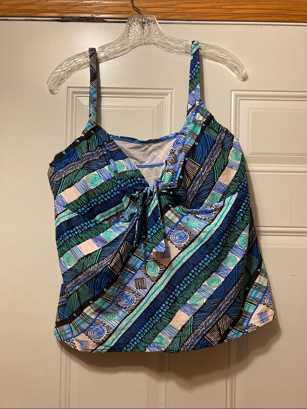 Women’s Blue & Teal Printed Swim Top 24
